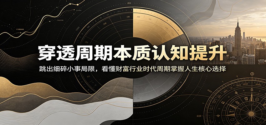穿透周期本质认知提升:跳出细碎小事局限,看懂财富行业时代周期掌握人生核心选择-艺川网创