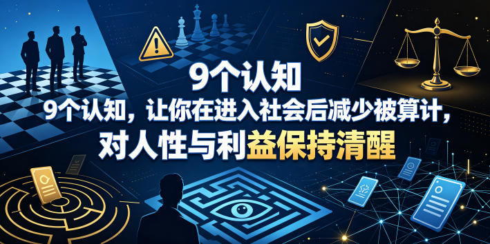 付费文章：9个认知，让你在进入社会后减少被算计，对人性与利益保持清醒-艺川网创