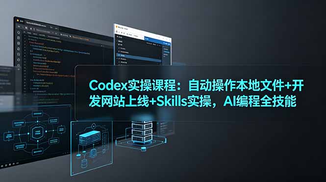 Codex实操课程：自动操作本地文件+开发网站上线+Skills实操，AI编程全技能-艺川网创