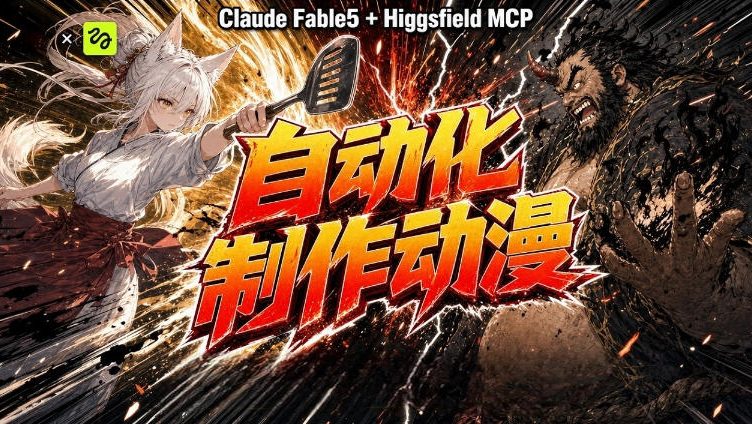 AI自动化动漫制作!Claude Fable 5接入Higgsfield MCP,直接生成完整创意内容-艺川网创