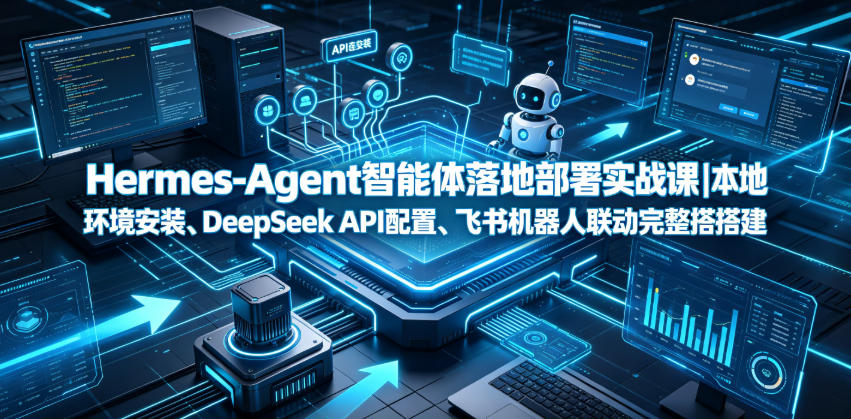 Hermes-Agent智能体落地部署实战课｜本地环境安装、DeepSeek API配置、飞书机器人联动完整搭建教程-艺川网创