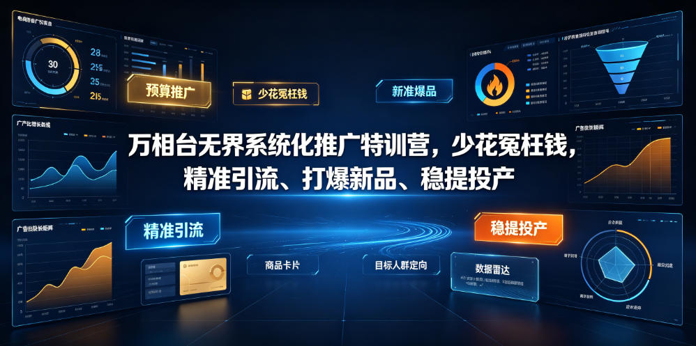 万相台无界系统化推广特训营VI0.0,少花冤枉钱,精准引流、打爆新品、稳提投产(全程录音+字幕)-艺川网创
