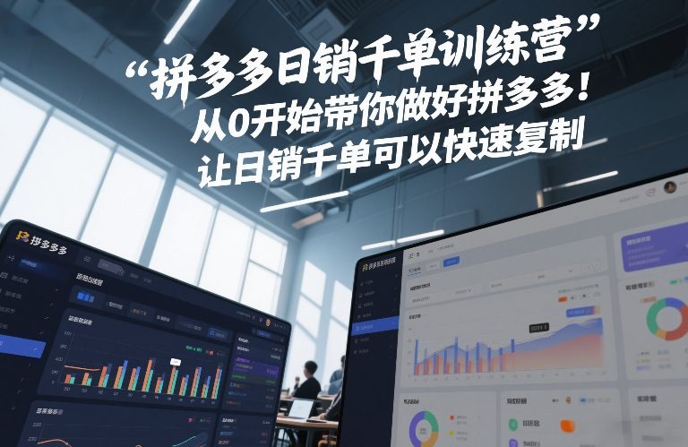 拼多多日销千单训练营，从0开始带你做好拼多多，让日销千单可以快速复制(更新26年6月)-艺川网创