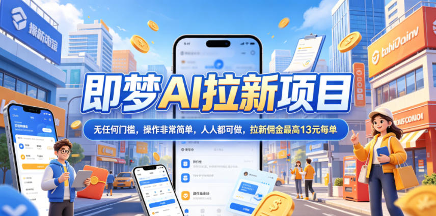 2026年即梦AI拉新项目最新玩法，无任何门槛，操作非常简单，人人都可做，拉新佣金最高13米每单(更新6月24日)-艺川网创
