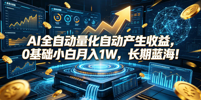 AI全自动量化自动产生收益,0基础小白月入1W,长期蓝海!【揭秘】-艺川网创