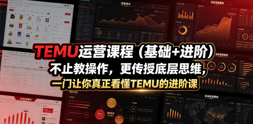 TEMU运营课程(基础+进阶)，不止教操作，更传授底层思维，一门让你真正看懂TEMU的进阶课-艺川网创