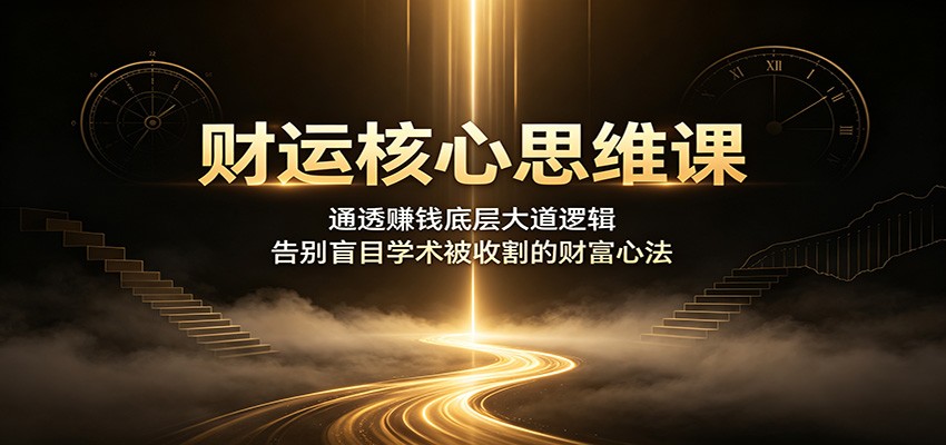 财运核心思维课:通透赚钱底层大道逻辑,告别盲目学术被收割的财富心法-艺川网创