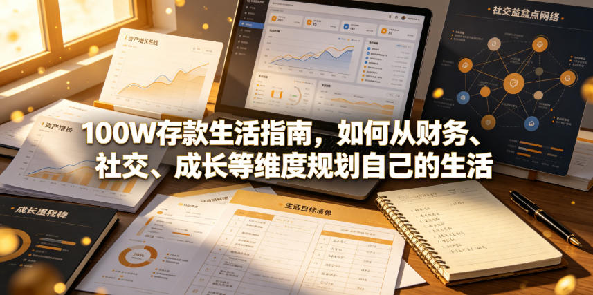 付费文章：100W存款生活指南，如何从财务、社交、成长等维度规划自己的生活-艺川网创
