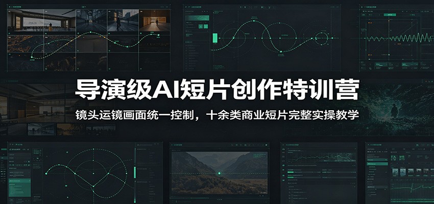 导演级AI短片创作特训营:镜头运镜画面统一控制,十余类商业短片完整实操教学(更新)-艺川网创