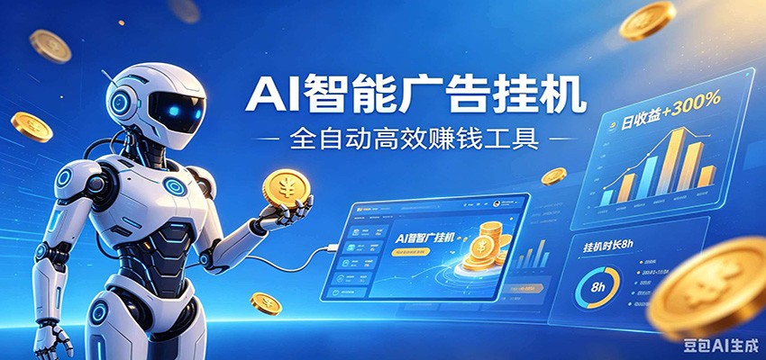 AI智能广告挂机,小白轻松上手,在家自动赚收益-艺川网创