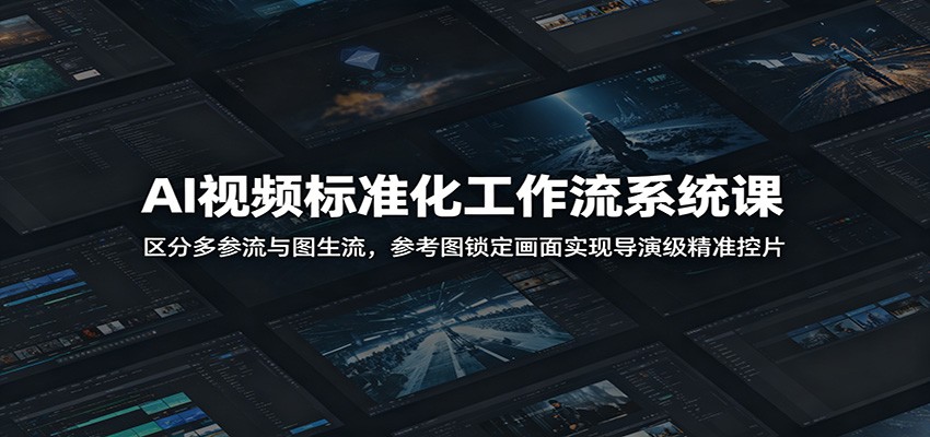 AI视频标准化工作流系统课：区分多参流与图生流，参考图锁定画面实现导演级精准控片-艺川网创
