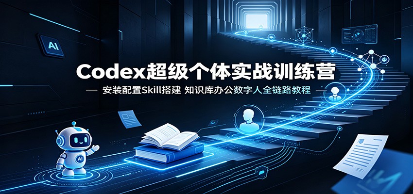 Codex超级个体实战训练营：安装配置Skill搭建，知识库办公数字人全链路教程-艺川网创