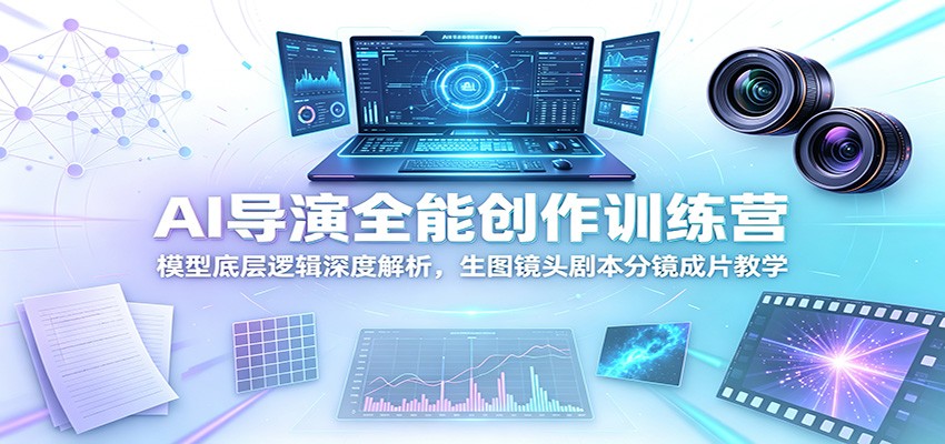 AI导演全能创作训练营：模型底层逻辑深度解析，生图镜头剧本分镜成片教学-艺川网创