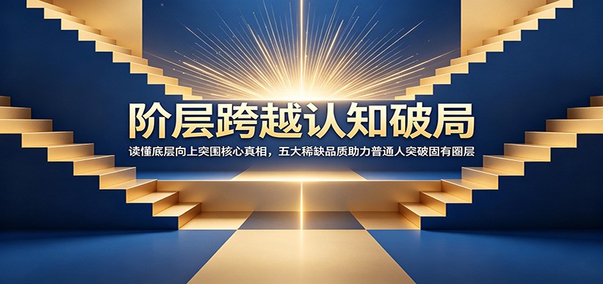阶层跨越认知破局：读懂底层向上突围核心真相，五大稀缺品质助力普通人突破固有圈层-艺川网创
