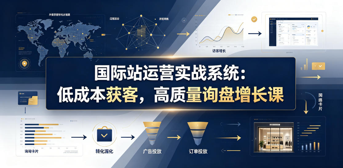 国际站运营实战系统：低成本获客，高质量询盘增长课(更新26年)-艺川网创
