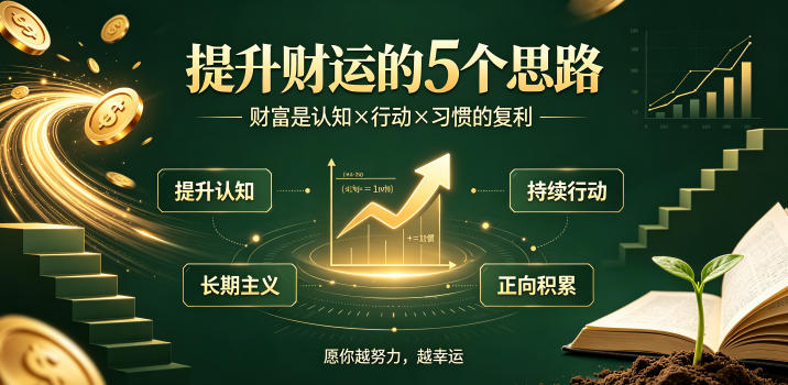 付费文章：提升财运的5个思路——财富是认知x行动x习惯的复利，愿你越努力，越幸运-艺川网创