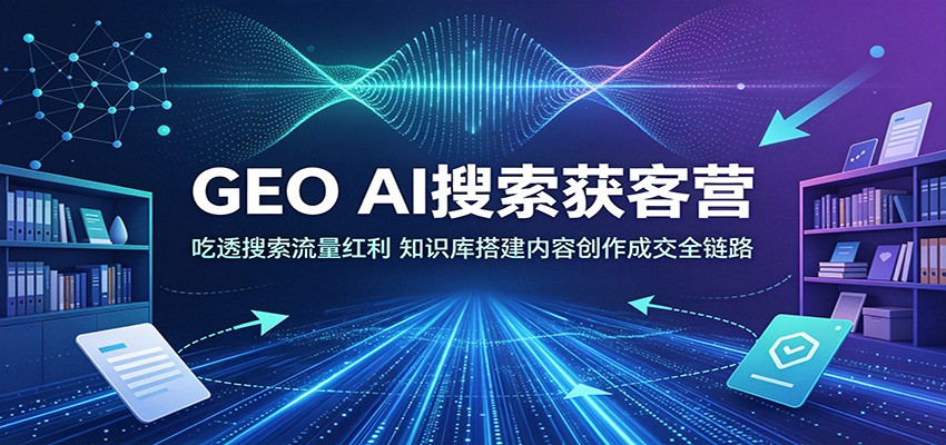 GEO AI搜索获客营：吃透搜索流量红利，知识库搭建内容创作成交全链路-艺川网创